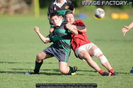 2015-05-09 Rugby Lyons Settimo Milanese U16-Rugby Varese 0859 Martino Cagnetti